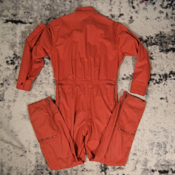 Rare Unique Giorgio Armani 1980s Runway Red Jumpsuit - Picture 2 of 10